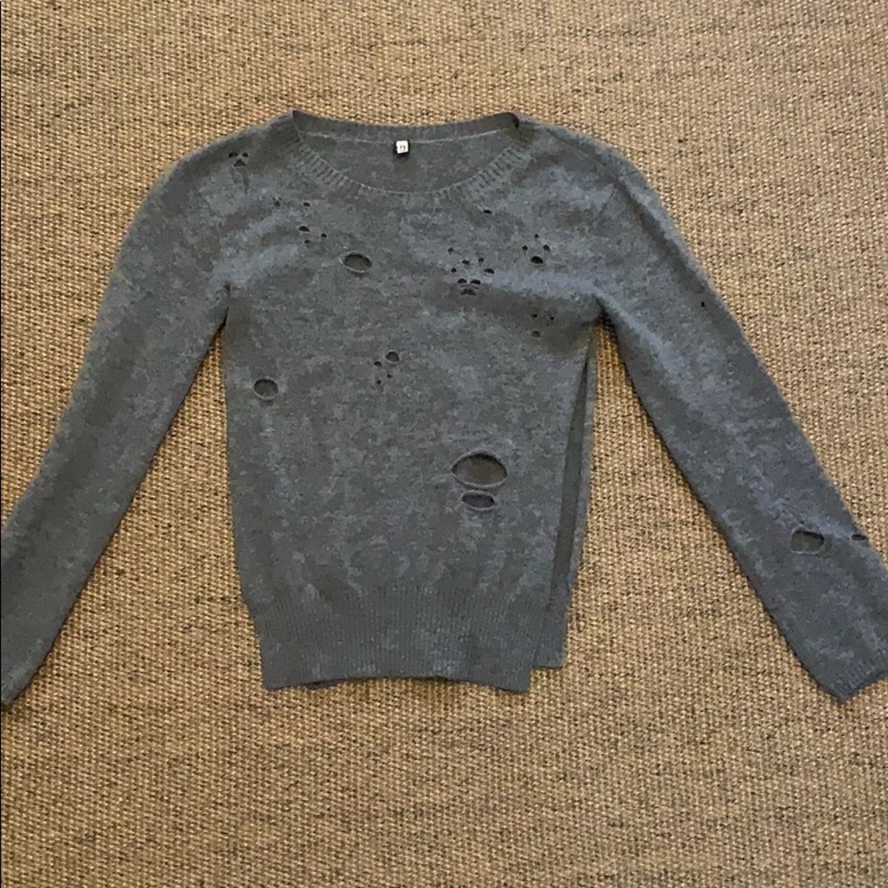 Grey cashmere sweater